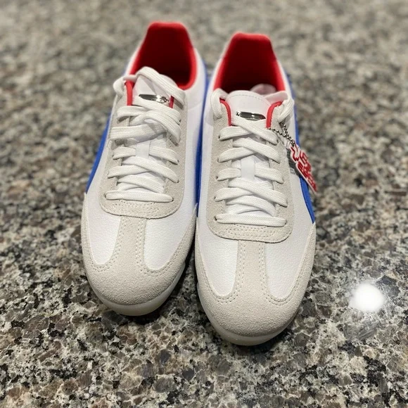 Puma; Las Vegas White and Blue Sneakers with Red Accents; New in box - Picture 1 of 7